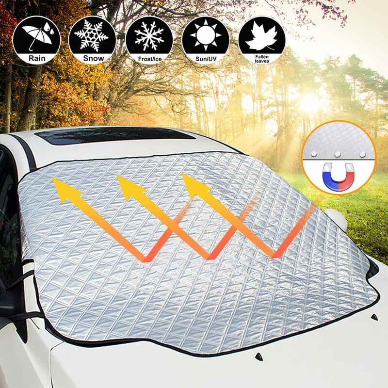 Car Front Windshield Cover Winter Sun Snow Ice Cover Dustproof Anti-frost  Anti-fog UV Protection Snow Cover Car Accessories
