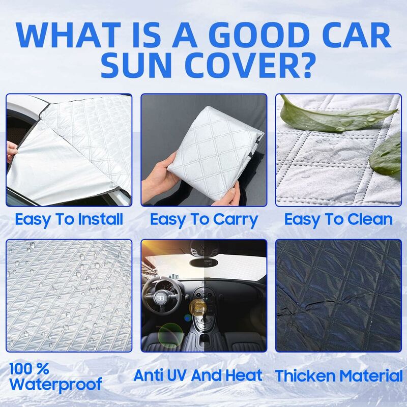 58*47 Inch Car Windshield Cover Antifreeze Protection Films With Magnetic Car  Windscreen Cover Universal Protection For Car Anti Frost Snow Ice Rain S