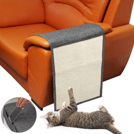 Cat Scratching Mat Natural Sisal Couch Protector for Cats Cat Scratcher Sofa Cover to Prevent Furniture Scratch Cat Couch Protector Guards Pet Scratch Protector and Sisal Sofa Shield dark gray