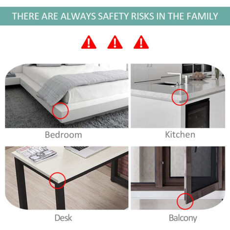 8 pcs Slim Edge Bumpers Corner Protectors Edge Guards Corner Cushion for Baby Safety for Furniture