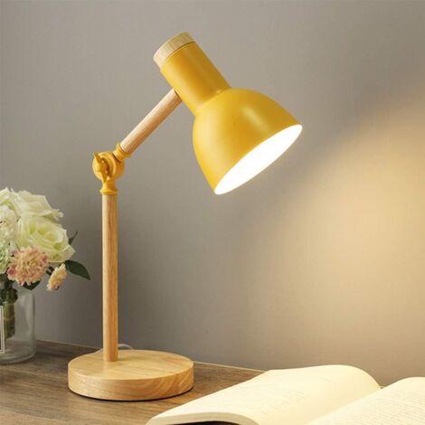 Mengjay Desk Lamp Adjustable Arm Table Lamp Eye Protection Reading Lamp for Reading Work E27 Yellow Bedside Lamp Decorative Table Lamp Night Light