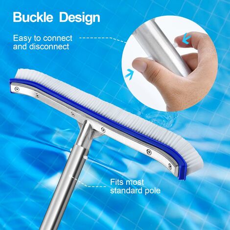 Swimming Pool Brush Head Premium 18 Inch Aluminum Cleaning Brush for ...