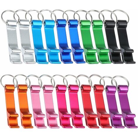 Set of 20 bottle openers with key ring