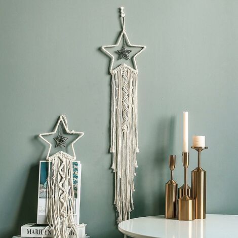 Macrame moon and star deals wall hanging