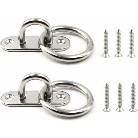 Stainless Steel Ceiling Hook, Heavy Duty Screw Hook, M6 Wall Hooks with 6  Fixing Screws, for