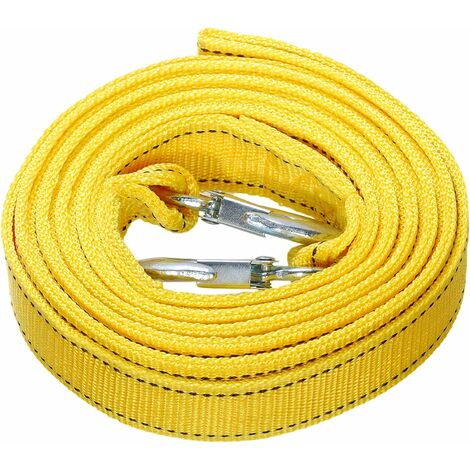 6 Tons Heavy Duty Tow Strap with Hooks Car Towing Strap Rope Cable