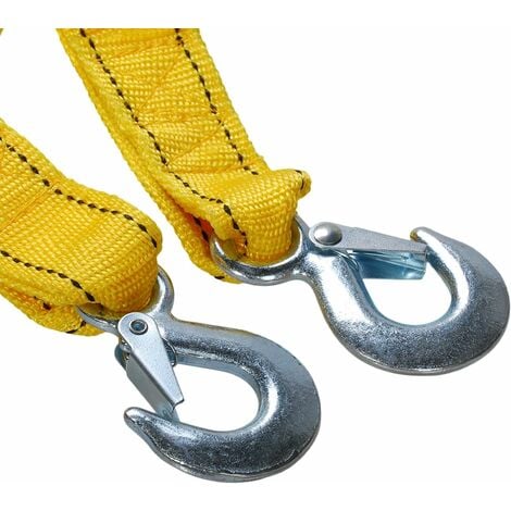 Carkio Heavy Duty Tow Strap with Safety Hooks, 4cm x 5m, Polyester