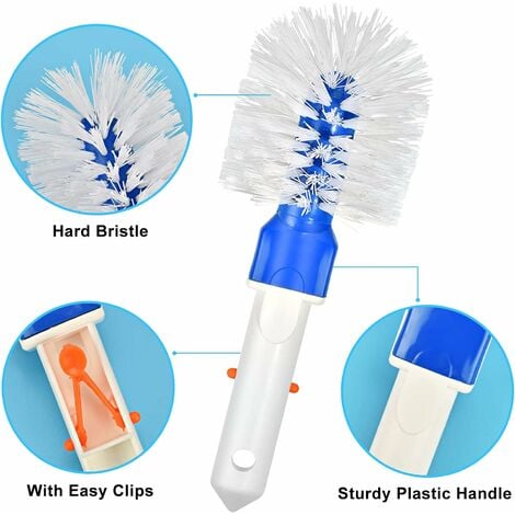 Dereine Set Of 2 Pool Brushes - Sponge - Algae Cleaning Brush - Suitable  For Cleaning Dirt And Moss For Spa, Small Pools, Tubs