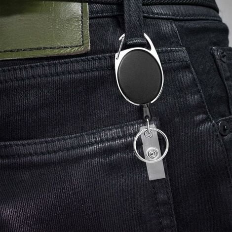 Retractable Keychain, Badge Retractor, Expandable Key Ring