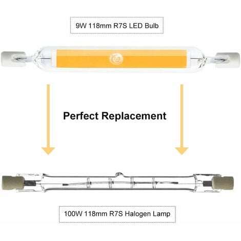 R7S LED 118mm 30W Dimmable Bulb, 3000LM, Cool White 6000K, R7S J118 200W  300W Halogen Pencil Equivalent, 200 Degrees Brightness, R7S 118mm Dimmable  LED Lamp for Wall Lamp/Floor Lamp/Spotlight HIASDFLS