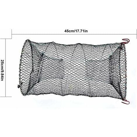 Net Fish Trap Fishing Net Cage 2 Pieces Foldable Fishing Net