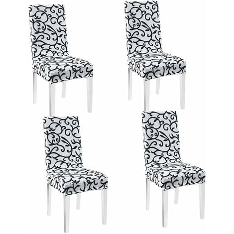 Black and white dining chair clearance covers