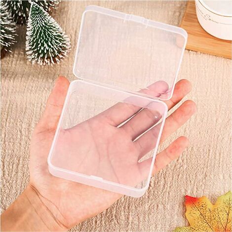 16 Pcs Transparent Mini Storage Box, Plastic Storage Containers