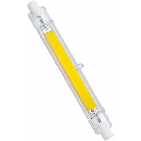 R7s LED Linear dimmable Light bulb. 10W, 360º. 118mm.