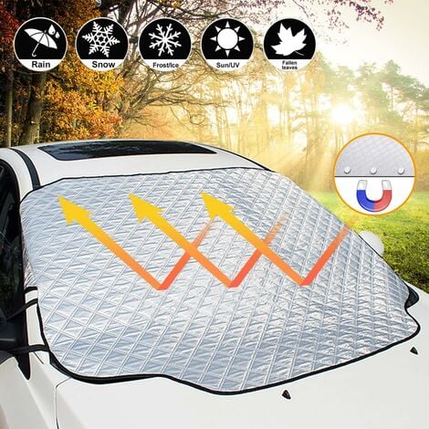 Car Windshield Cover, Magnetic Universal Windshield Cover, Foldable Car  Cover Protection Against Frost and Snow, UV, Sun, Dust, Rain (183 x 116cm)  HIASDFLS