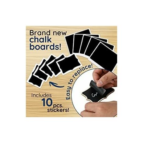 20 Pcs. Erasable Mini Chalkboard With Erasable Chalk Markers - Small Wooden  Chalk Board With Stand - Use As Place Cards, Place Cards, Name Tags, Price