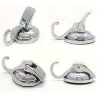 Robust vacuum cup hooks (pack of 4) specialized for the organization of the kitchen, bathroom and toilet