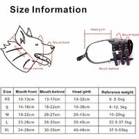 Dog Muzzle Anti Bark Muzzle for Small Large Dogs Adjustable Leather Dog Muzzle-L Code-Black