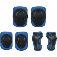 6 Pieces Kids Protective Sets, Knee Pads Protectors Elbow Wristbands Sport Splints Thick Pads Knee Brace Caster Adjustable Skateboard Protectors, for Roller Skating Cycling