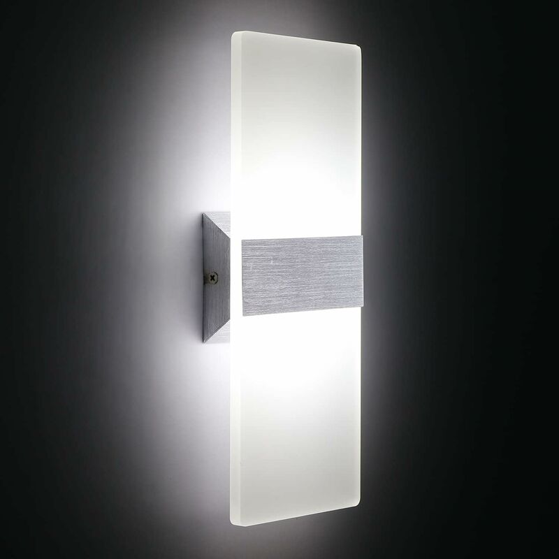 12W Acryl Nachtlicht Lampe HIASDFLS Down Up Innenwandleuchte Kaltweiß Design and LED Wandleuchte Modernes Wandleuchten