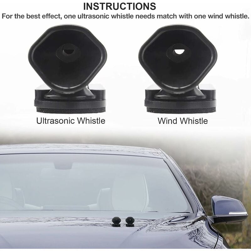Stück Deer Whistles Wildlife Warning Ultraschall-Anti-Game-Pfeife für  Autos, Fahrzeuge, Motorräder, Schwarz Ultraschall Deer Warning
