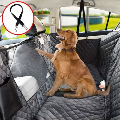 Auto-Schutzabdeckung für Hunde, rutschfeste Auto-Rücksitzabdeckung,  wasserdichte Fenster-Kofferraum-Schutzabdeckung mit Sicherheitsgurt für Auto