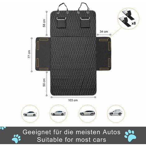 SIVEIS Kofferraumabdeckung für Hunde mit Seitenschutz, wasserdichter und  rutschfester Kofferraumschutzabdeckung für universelles Auto und SUV, leicht