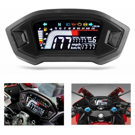 Motorrad Tachometer Universal Motorrad LCD Digitaler