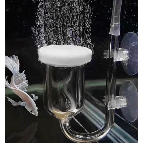 CO2 Diffusor Aquarium Glas CO2 Zerstäuber Diffusor Bubble Meter Check mit  Saugnapf für bepflanztes Aquarium Zubehör