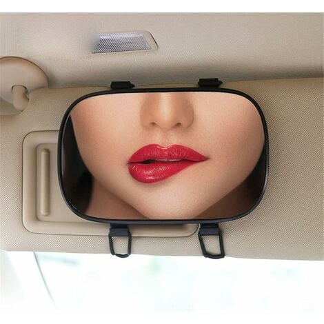 Auto-Kosmetikspiegel Schönheitsspiegel Auto-Sonnenblende Tragbarer Reise-Kosmetikspiegel  Auto-Rückspiegel-Kosmetikspiegel passend für Auto-LKW HIASDFLS