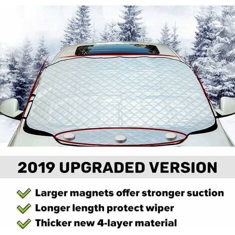 Magnetische Windschutzscheibenabdeckung, Frostschutz, 157 cm Breite, 126 cm  Höhe für mittelgroße Autos/mittelgroße SUVs HIASDFLS