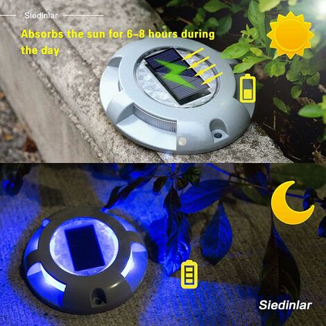 Solar-Dock-Licht – 12 LEDs, IP68 Wasserdicht, Aluminiumgehäuse, Für Wege, Auffahrten, Gärten