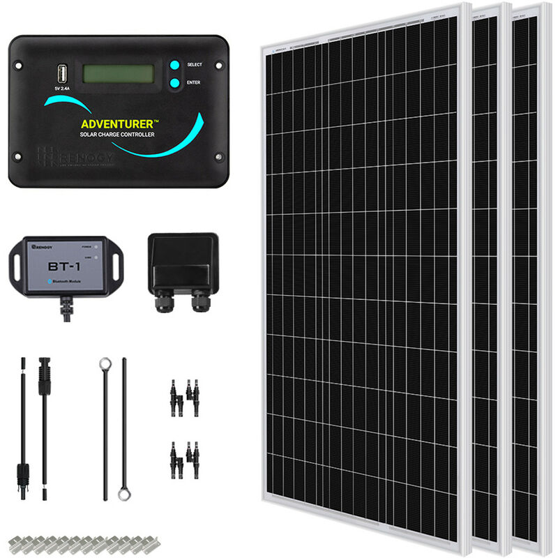 ECO-WORTHY 200 Watt 12V Complete Solar Panel Starter Kit for RV Off Grid  with Battery and Inverter: 200W Solar Panels+30A Charge Controller+50Ah