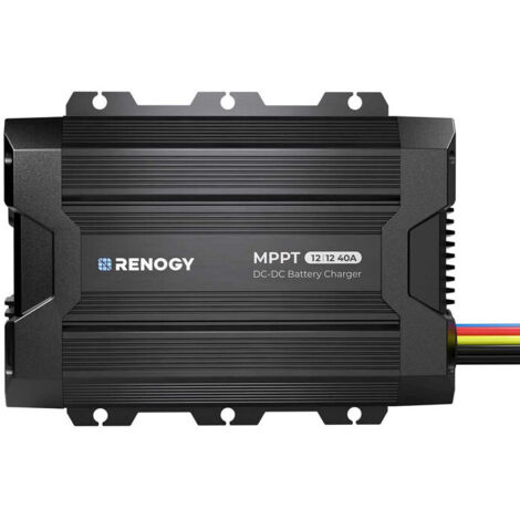 Renogy 12V 40A DC to DC Battery Charger with Solar Input MPPT, Compatible with LiFePO4, Gel, Flooded, and Sealed Lead Acid Batteries, Two Charging Options for RV, Car, Camping, Marine