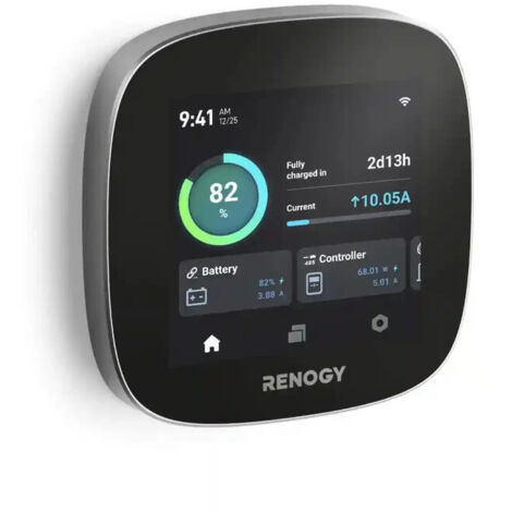 Renogy ONE Core: All-in-one Off-Grid Energy Monitoring Panel, Battery Monitoring for Van, Cabin, Boat and Tiny Homes, Works with Renogy Energy Devices, Wi-Fi Version, Black (1/5)