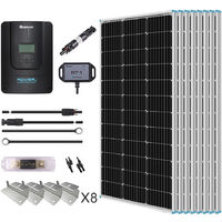 ECO-WORTHY 400 Watt 12 Volt Premium Solar Panel Kit :4pcs 100W Solar Panel+  40A MPPT Charge Controller+ Bluetooth Module+ Mounting Z Brackets, 400W