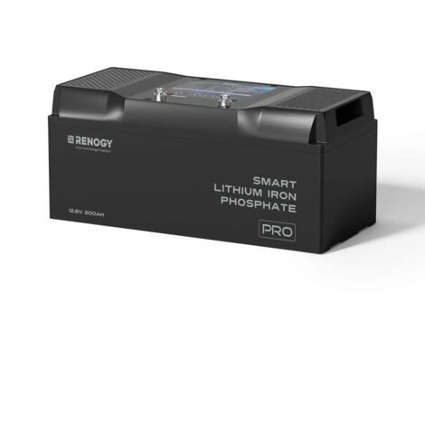Renogy 12V 200Ah Smart Lithium-Batterie mit Bluetooth – LiFePO4 Deep-Cycle-Batterie mit intelligentem BMS und App-Überwachung für Wohnmobile, Boote und Solaranwendungen