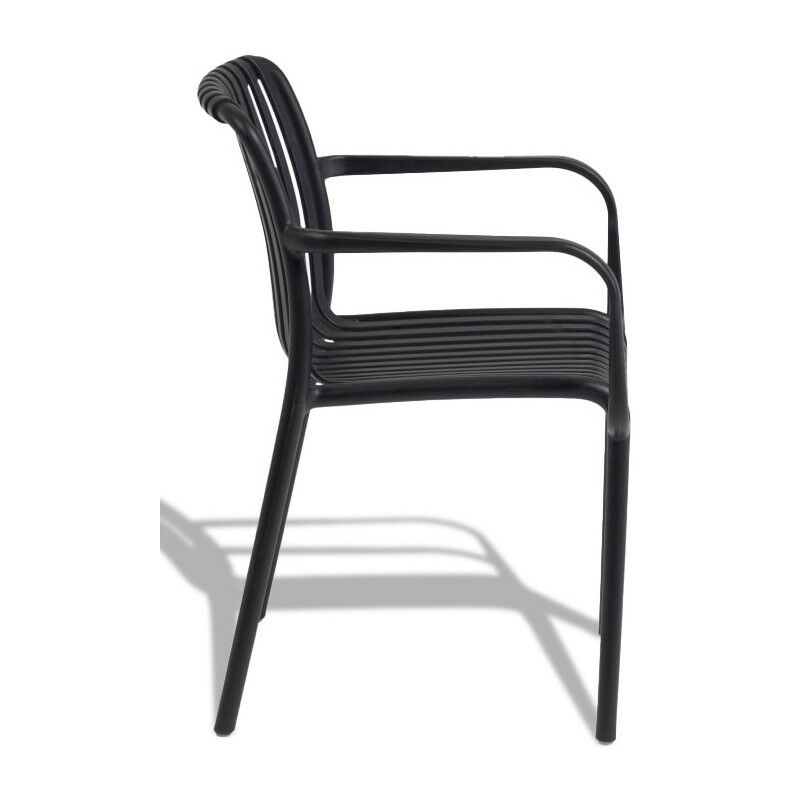 RONA chair _ Sedia in Polipropilene, Nero 