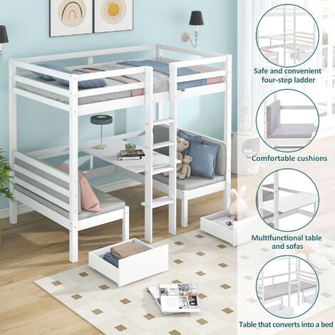 Loft bed with sale table