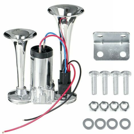 12V 120DB Car Air Horn Dual Trumpet Speaker Dual Tone Boat Lorry Truck Train (1/5)
