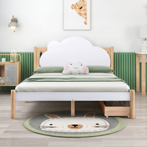 Wooden Solid Single Bed Frame With Drawers