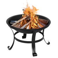 Fire Pit BBQ Grill Patio Garden Bowl Outdoor Camping Heater Log Round Burner