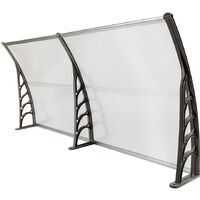 Door Canopy Awning Outdoor Window Rain Shelter Cover for Door Porch 190 x 95cm
