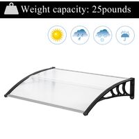 150*95cm Door/Canopy Awning Shelter Front Back Outdoor Porch Patio Window Roof Rain Cover