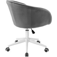 Velvet Swivel Chair with Arms Executive Home Office PC Desk Chair Adjustable