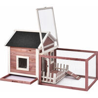 Rabbit Hutch Indoor Outdoor Bunny Cage Guinea Pig House Pull Out Tray Chicken Coop Bunny Cage Poultry Pet Cage