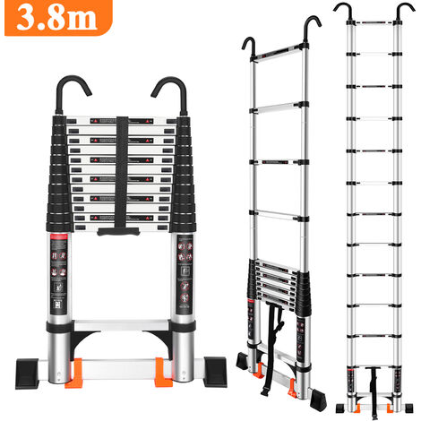 Scala Telescopica In Alluminio 3.8m Pieghevole - Portatile Per Casa E Ufficio
