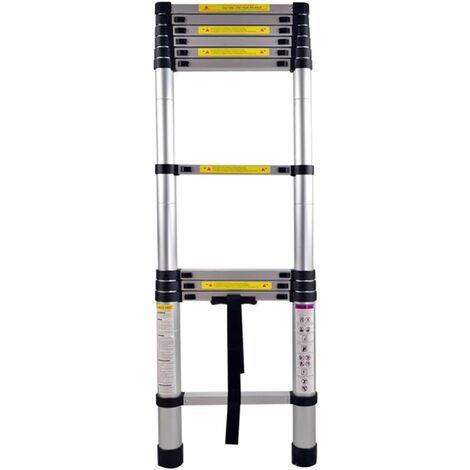 Scala Telescopica In Alluminio 2.6m - Regolabile, Portata 150kg, Per Casa E Giardino - Foto 3