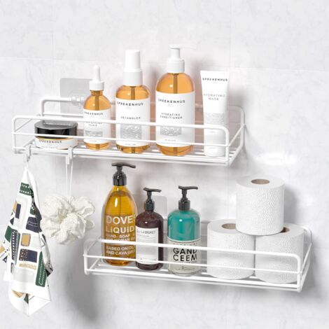 Acquista Mensola da bagno in ferro per doccia, supporto per shampoo, montaggio a parete, con ventosa, senza foratura, portaoggetti da cucina, accessori per il bagno in Italia a partire da 1.05