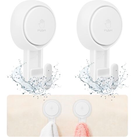 Ganci A Ventosa 5,1 Cm Per Vetro E Piastrelle, 8 Pezzi, Con Gancio In Metallo, Portata 3,5 Kg, Trasparenti